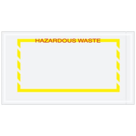 Bsc Preferred 5-1/2 x 10'' Yellow Border ''Hazardous Waste'' Document Envelopes, 1000PK PL482